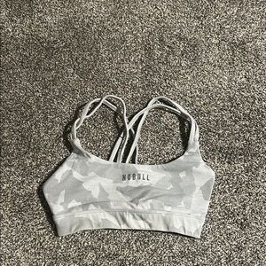 NOBULL Women's Gray Camo Sports Bra